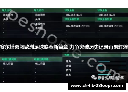 赛尔塔勇闯欧洲足球联赛新篇章 力争突破历史记录再创辉煌 赛尔塔勇闯欧洲足球联赛新篇章 力争突破历史记录再创辉煌